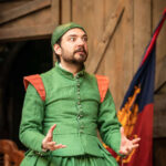 George Fouracres as Dromio of Ephesus in The Comedy of Errors at Shakespeares Globe c. Marc Brenner