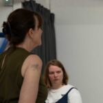 Rehearsal image from Jester Collective’s Lear at Theatro Technis