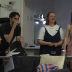 Rehearsal image from Jester Collective’s Lear at Theatro Technis