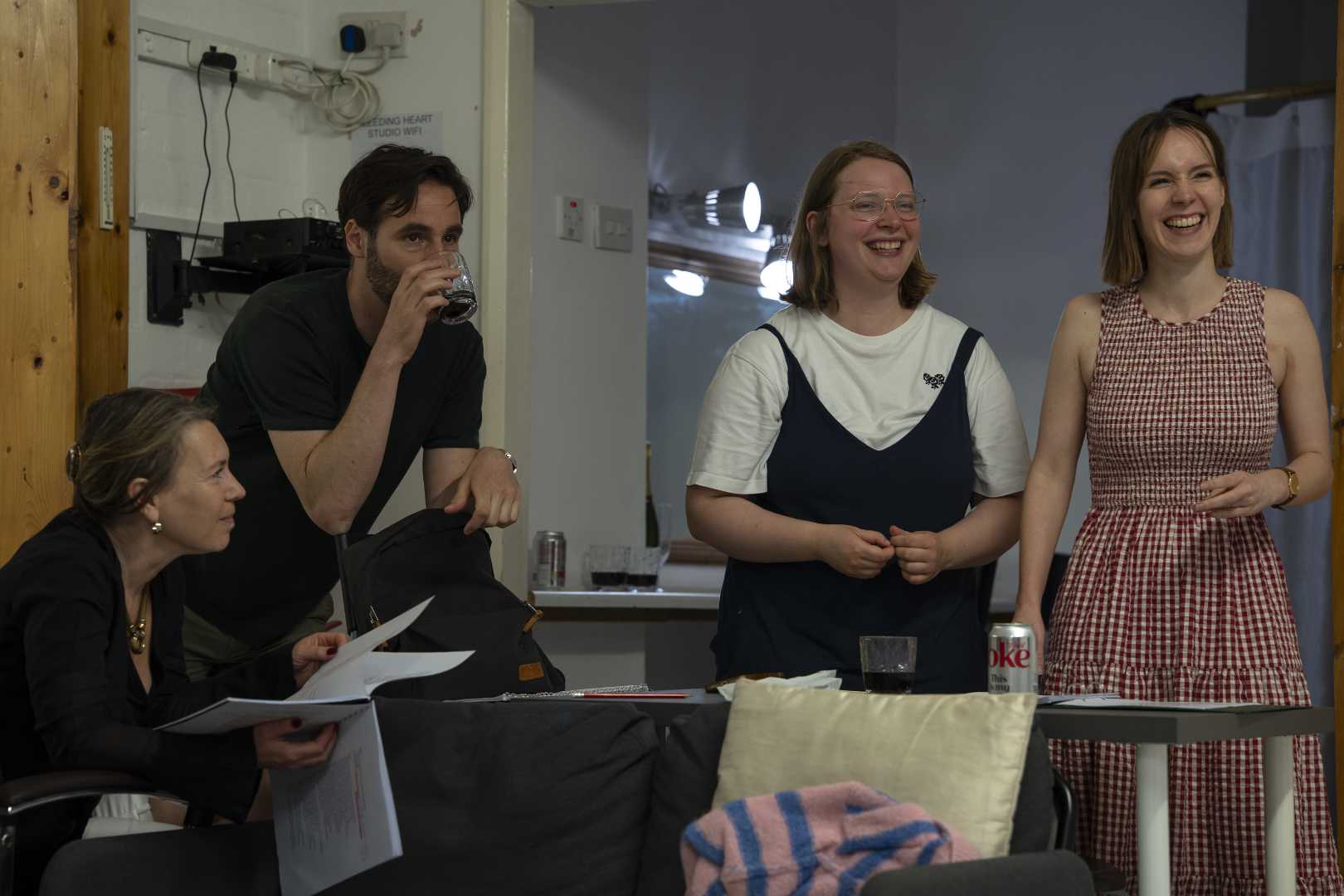 Rehearsal image from Jester Collective’s Lear at Theatro Technis
