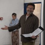 Rehearsal image from Jester Collective’s Lear at Theatro Technis