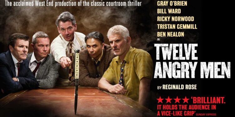 Twelve Angry Men at Theatre Royal Windsor – Gray O’Brien, Bill Ward, Ricky Norwood, Tristan Gemmill and Ben Nealon