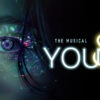 Poster for the musical You & It, featuring a human eye overlaid with glowing digital circuitry