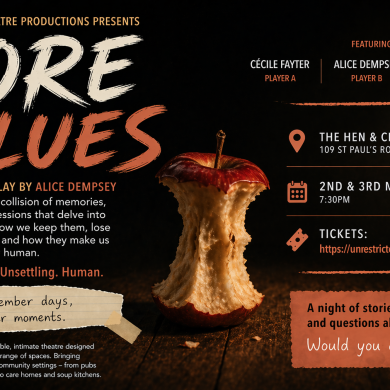Poster: Core Values - Hen & Chicken Theatre